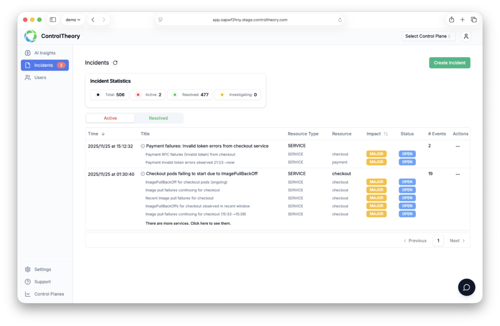ControlTheory Dstl8 UI
